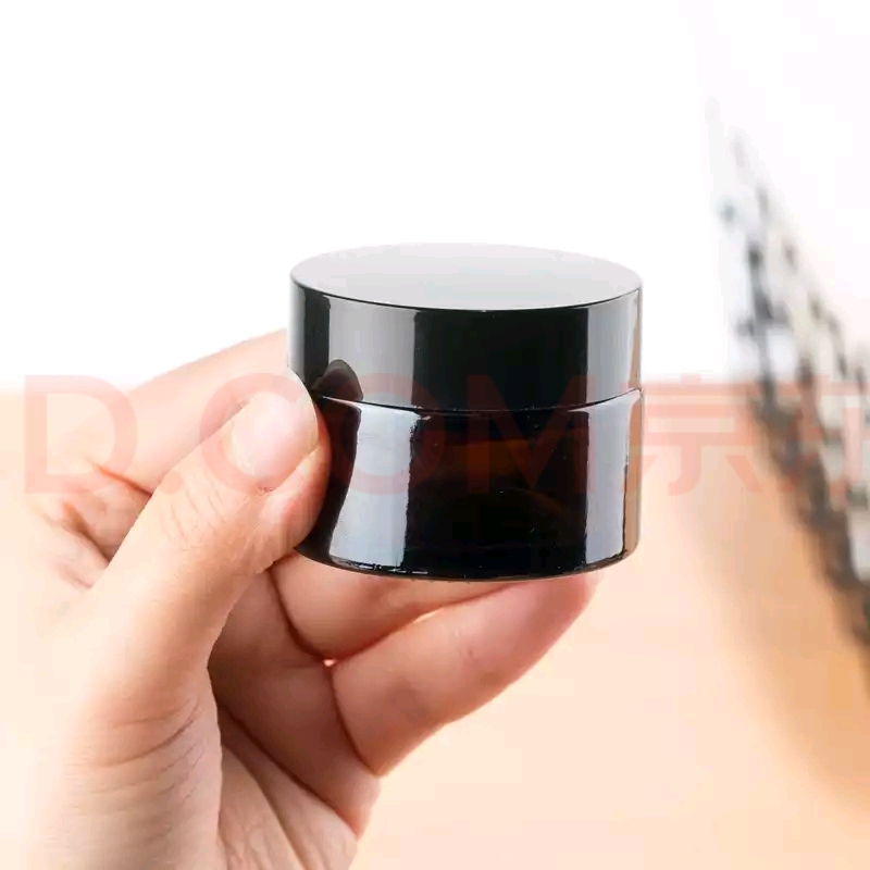 Cosmetic cream jars 5g 10g 15g 20g 30g 50g 100g 1oz 2oz amber glass jar with gold silver black cap