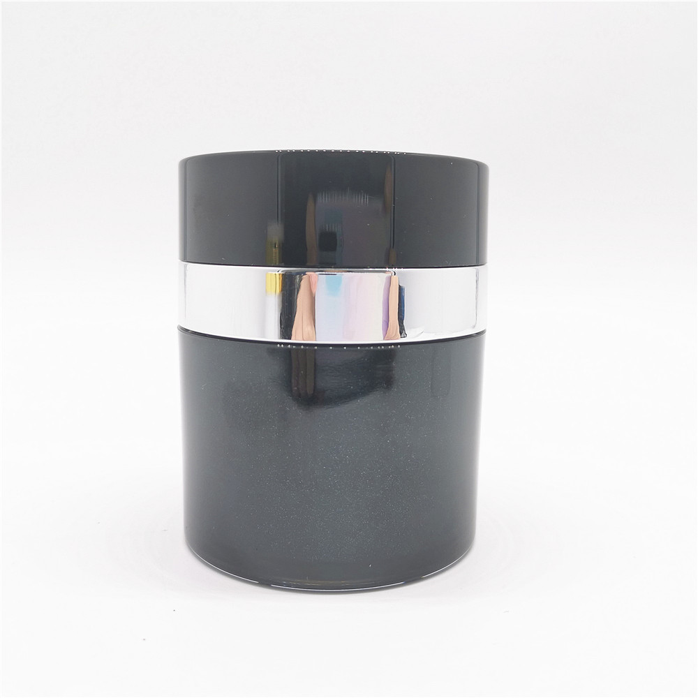 Cosmetic custom black empty luxury acrylic airless jar 50ml