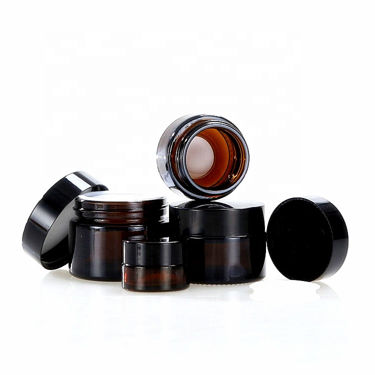 Cosmetic empty cream packaging round glass jars with twist lids low moq glass jar
