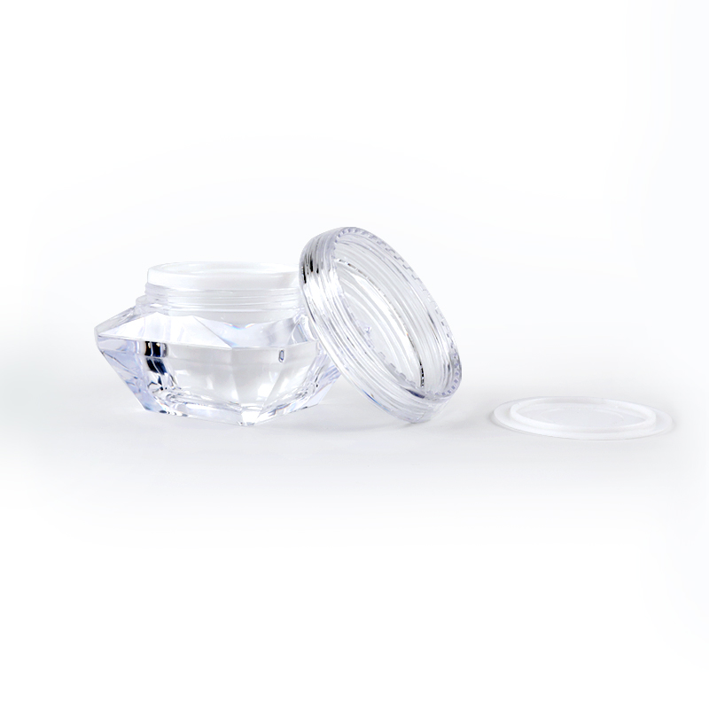 Cosmetic empty plastic container 5g 5ml plastic diamond shape eye cream jar