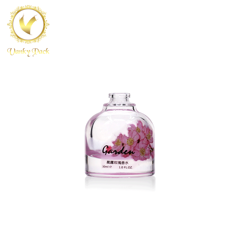 Cosmetic essential oil dropper clear frosted glass bottle 30 ml 40ml