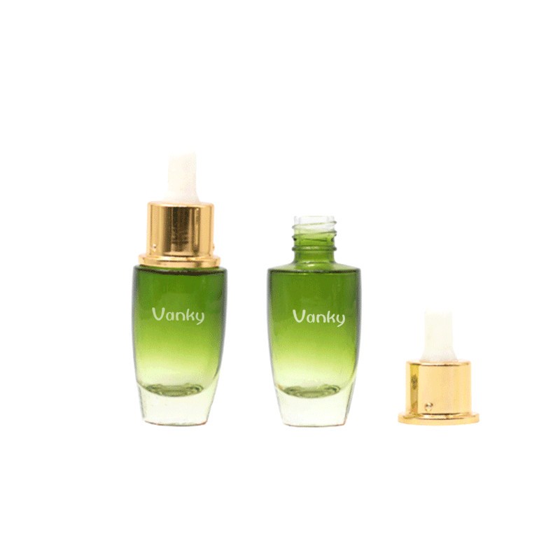 Cosmetic essential oil dropper clear frosted glass bottle 30 ml 40ml