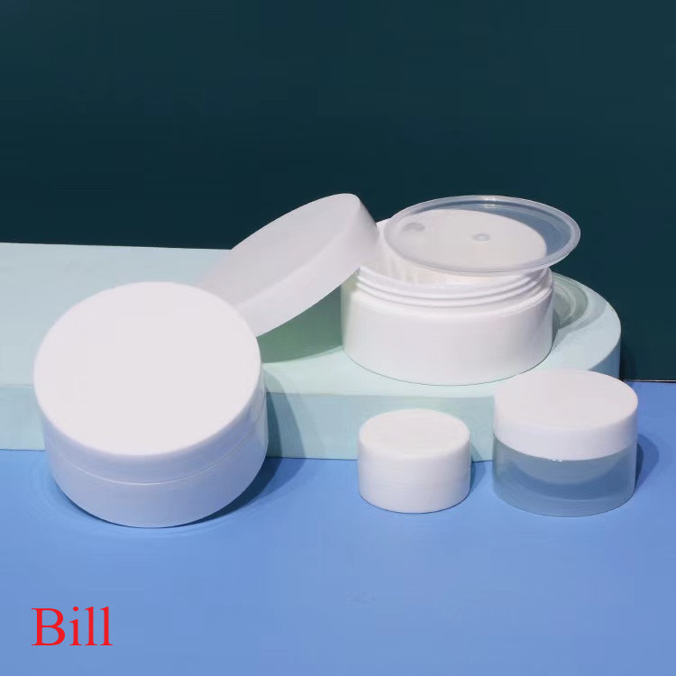 Cosmetic face cream plastic container 5g 10g 15g 20g 30g 50g white pp plastic bottle jar 5g 15g 20g 30g 50g