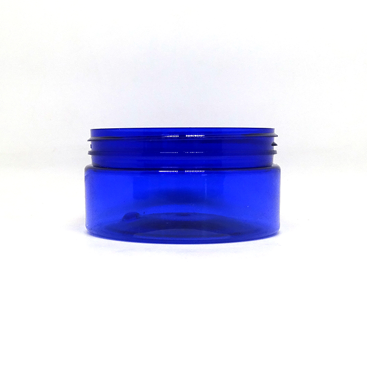 Cosmetic face masque pot 60ml blue plastic creme jar for skin care packaging