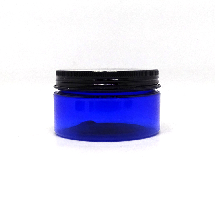 Cosmetic face masque pot 60ml blue plastic creme jar for skin care packaging