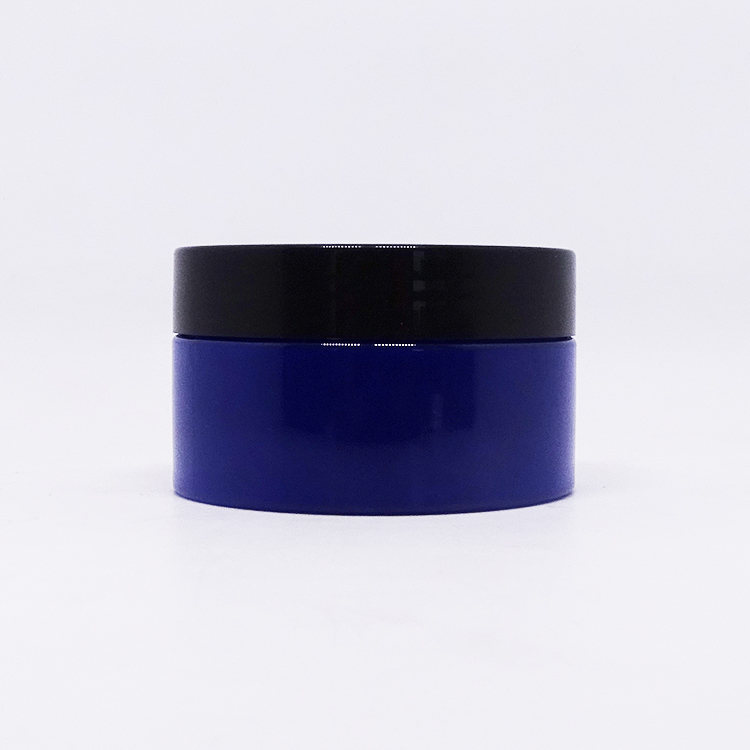 Cosmetic face masque pot 60ml blue plastic creme jar for skin care packaging