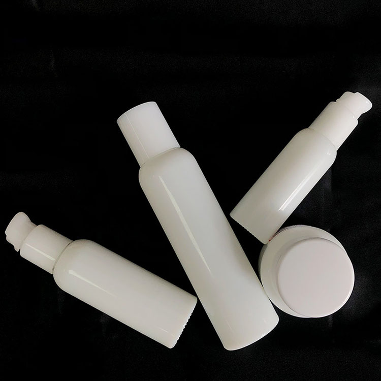 Cosmetic facial serum ceramic container 40ml 100ml 120ml white porcelain glass pump bottle