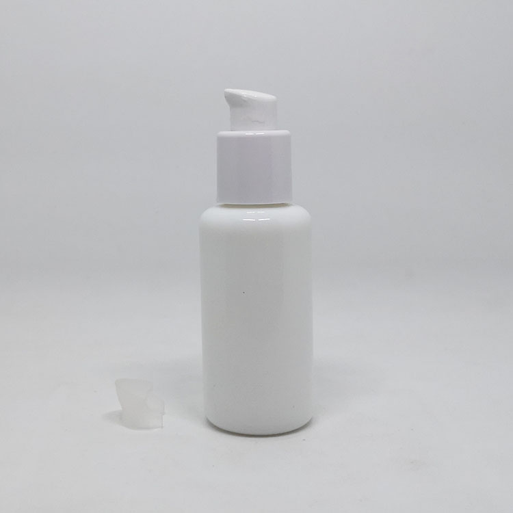 Cosmetic facial serum ceramic container 40ml 100ml 120ml white porcelain glass pump bottle
