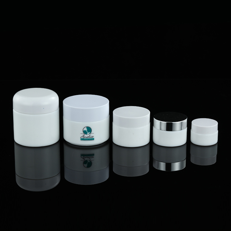 Cosmetic facial serum ceramic container 40ml 100ml 120ml white porcelain glass pump bottle