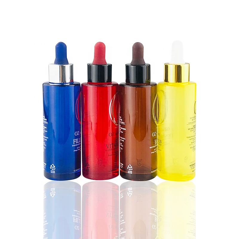 Cosmetic flat shoulder 15ml 20ml 30ml frosted clear glass bottle with screw cap frasco gotero