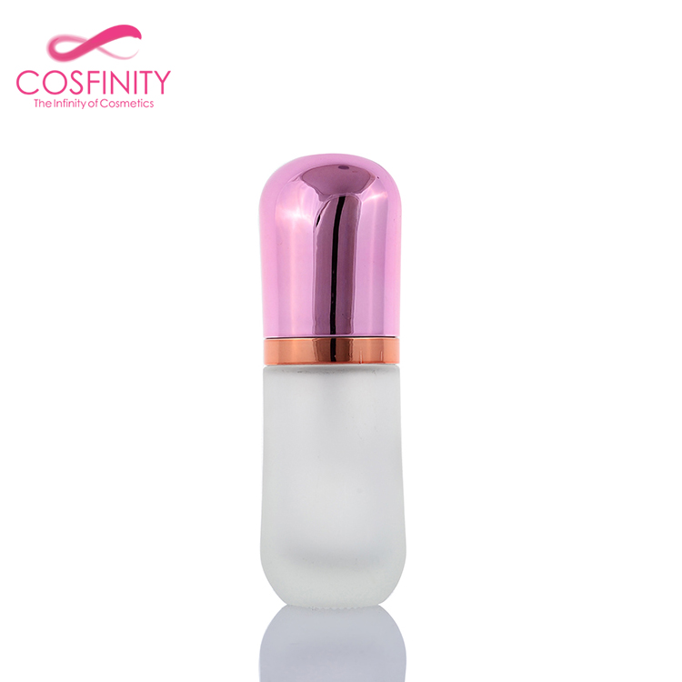Cosmetic foundation spray bottle, 30ml glass liquid empty foundation bottle with black pump for lotion foundation