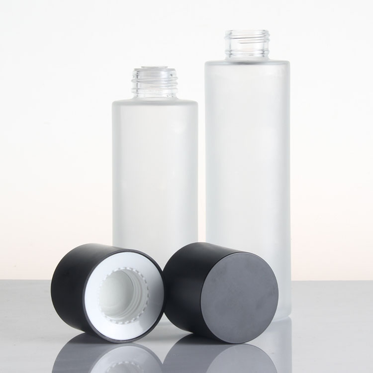 Cosmetic glass bottle,Spray emulsion cream bottle,frosted glass bottle with dropper