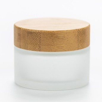 Cosmetic glass cream jar 5m,7ml,10ml,20ml,30ml,50ml,100ml glass amber clear frosted jar with bamboo cap