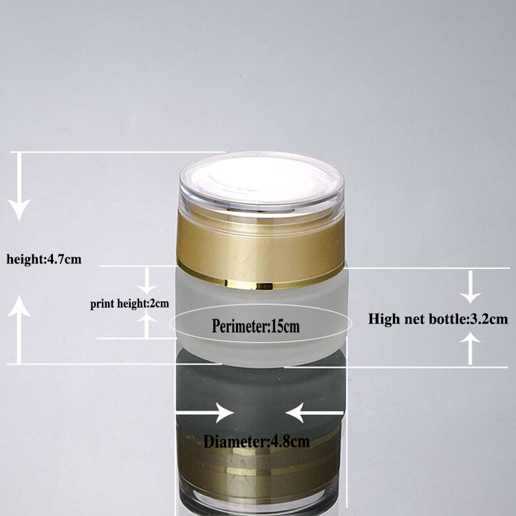Cosmetic glass jar 20g 30g 50g with acrylic lid,glass jar sifter