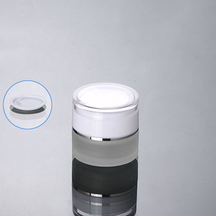 Cosmetic glass jar 20g 30g 50g with acrylic lid,glass jar sifter