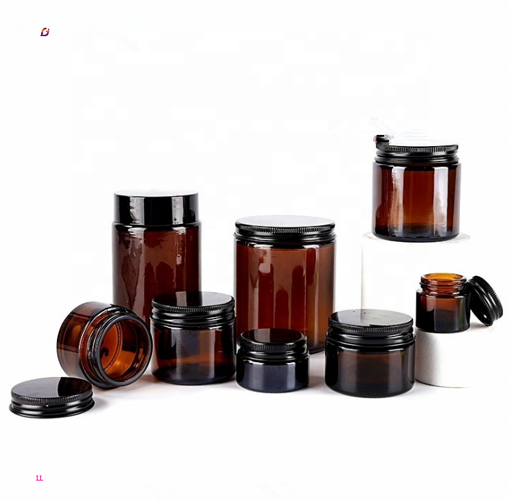 Cosmetic glass jar 50 gm luxury plastic cosmetic storage packaging container for cosmetic oil