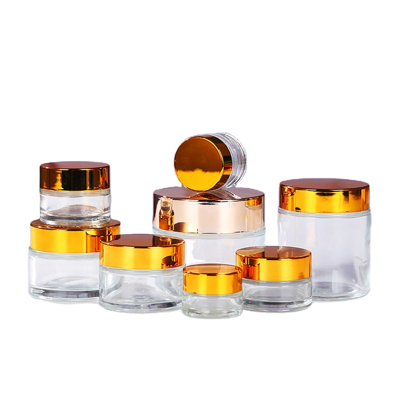 Cosmetic glass jar blue color 20g 30g 50g cosmetic jar