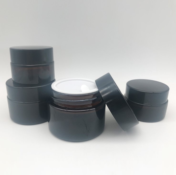 Cosmetic glass jar blue color 20g 30g 50g cosmetic jar