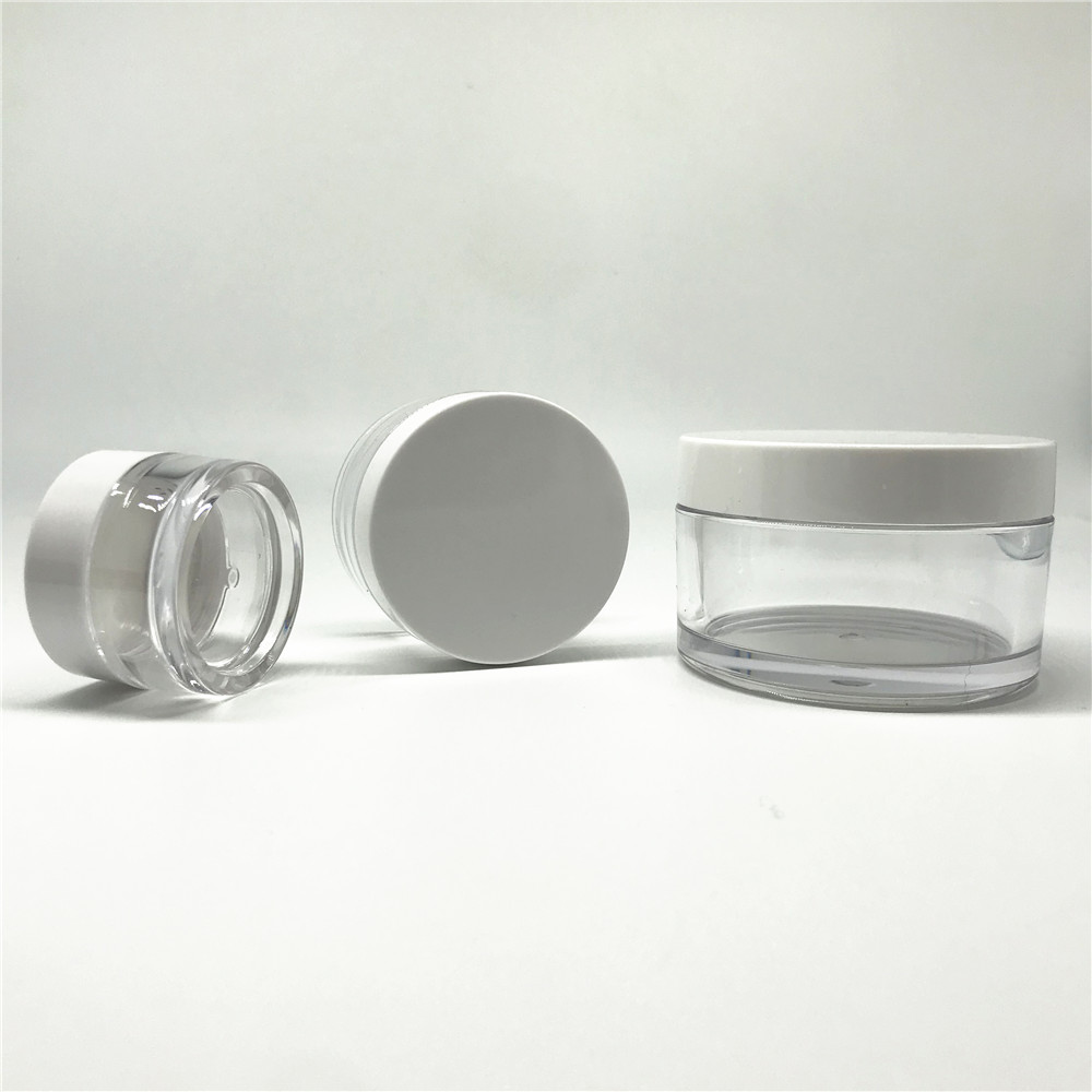 Cosmetic good quality plastic acrylic round clear jar
