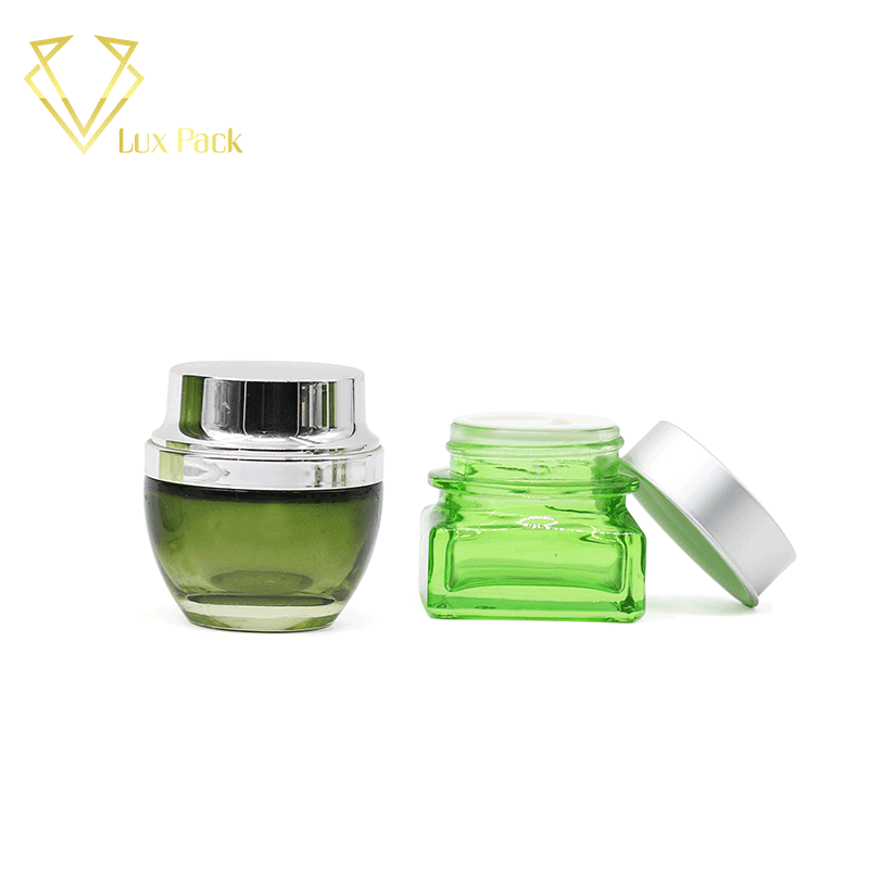 Cosmetic green Packaging Face Cream jar Container