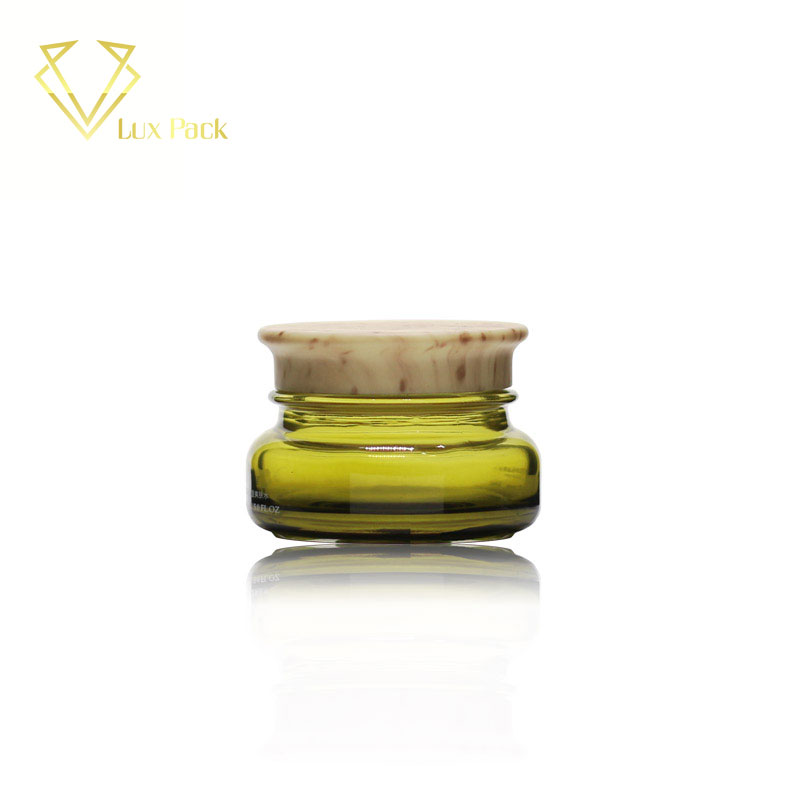 Cosmetic green Packaging Face Cream jar Container