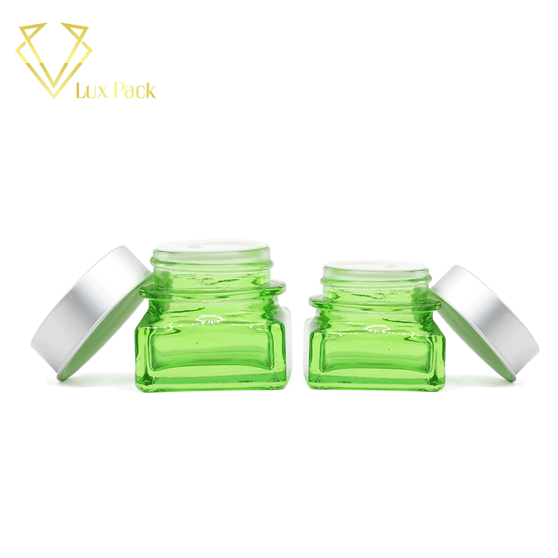 Cosmetic green Packaging Face Cream jar Container