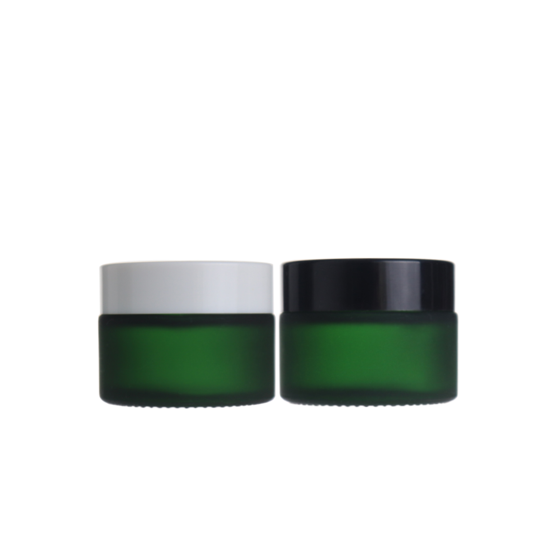 Cosmetic green glass jars silver lid 1 oz cosmetic jars with lids