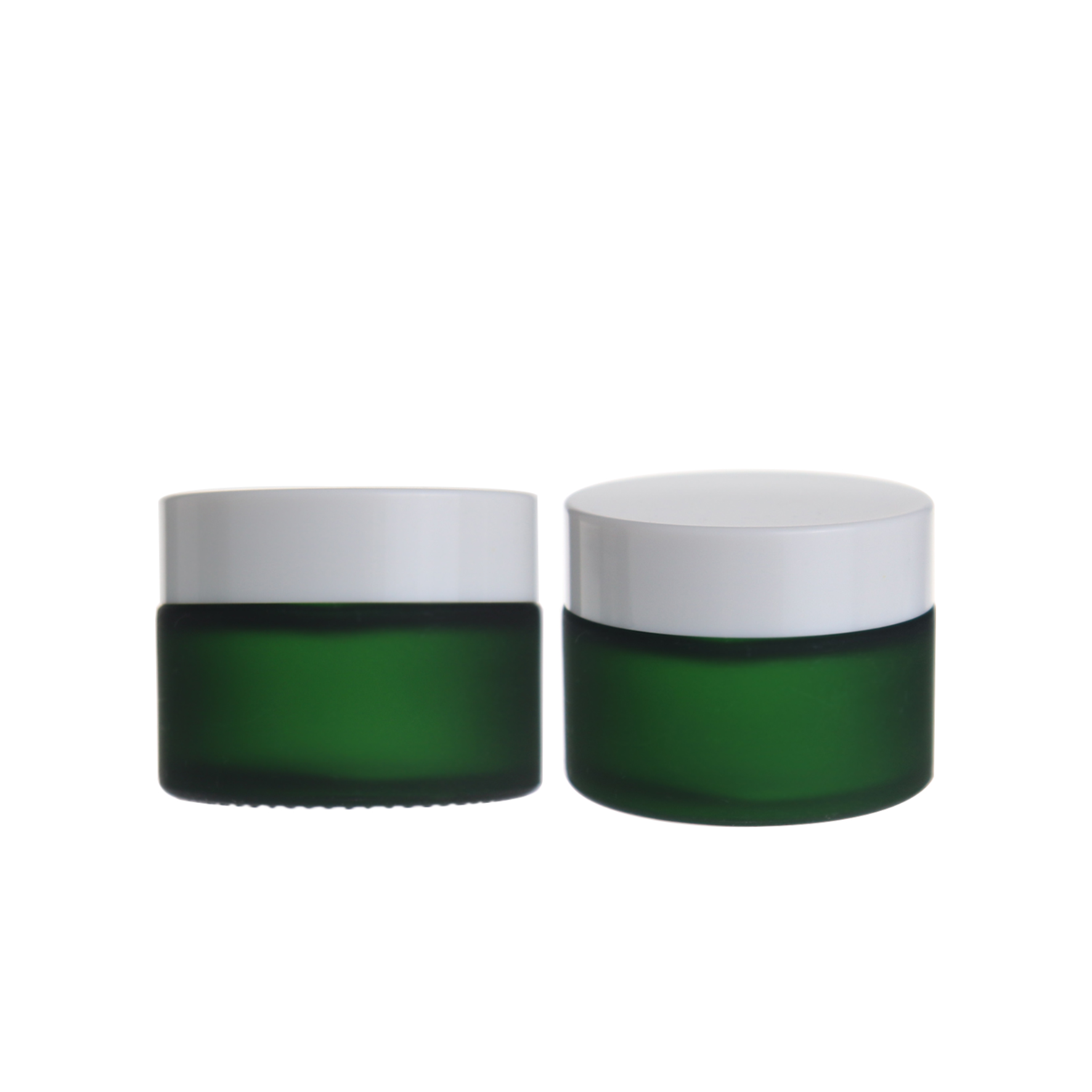 Cosmetic green glass jars silver lid 1 oz cosmetic jars with lids