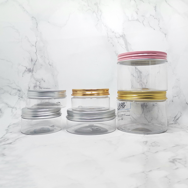 Cosmetic hair mask container 8oz frosted plastic jars with white top