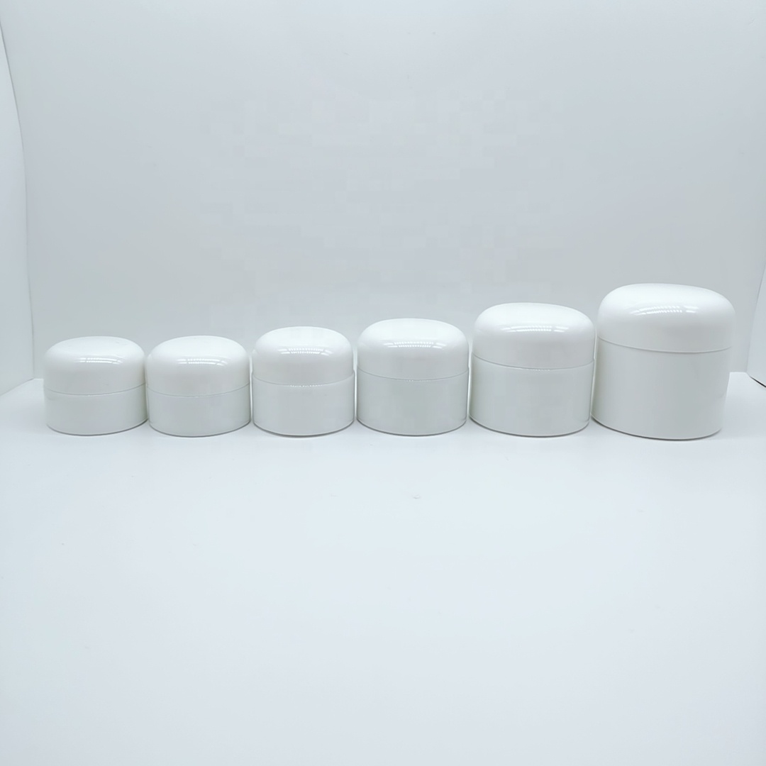 Cosmetic jars glass jar supplier round white glass jar series