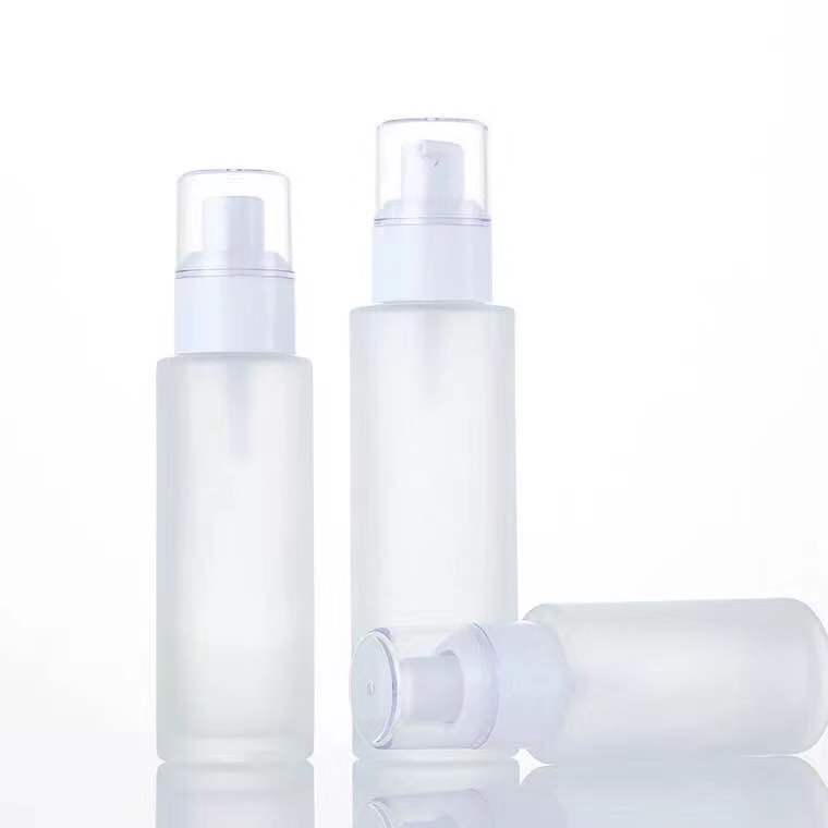 Cosmetic lotion 20ml 30ml 40ml 50ml 60ml 80ml 100ml 120ml facial toner frosted glass pump bottle