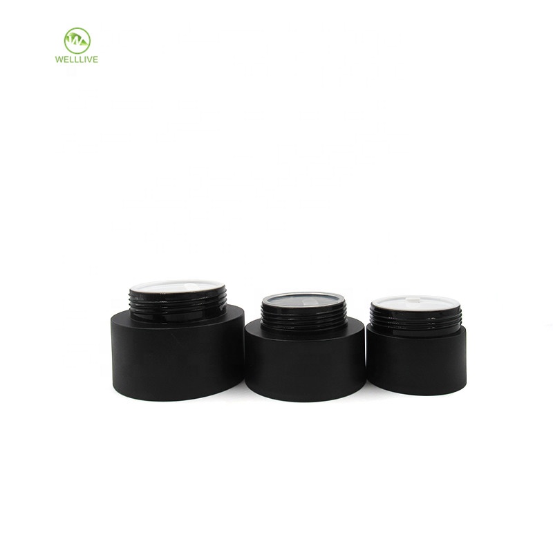 Cosmetic ointment container packaging 3g 5g 10g 15g 30g 50g 80g frosted black white pp plastic empty jar