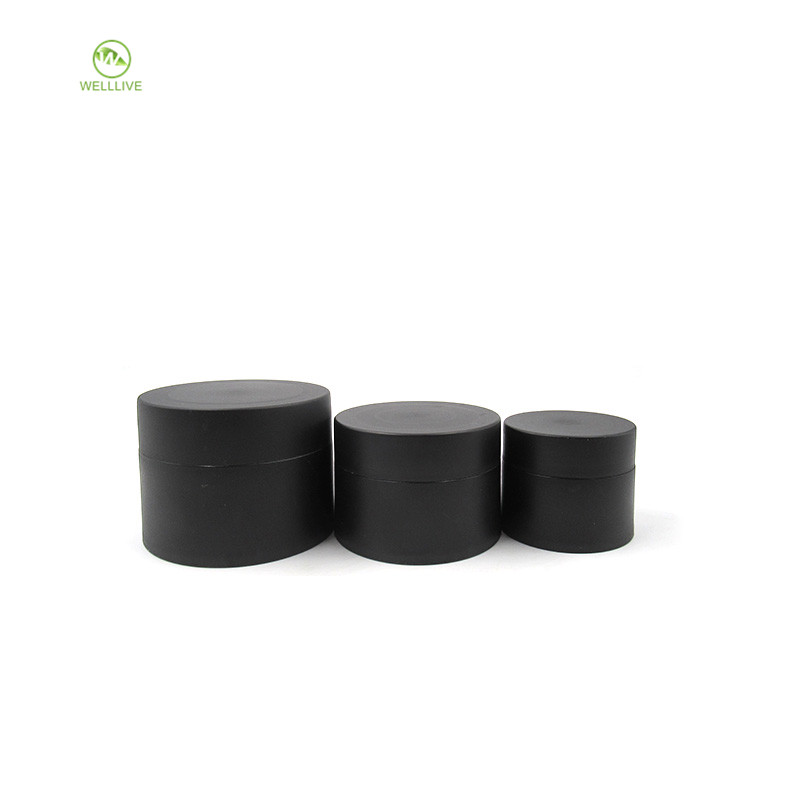 Cosmetic ointment container packaging 3g 5g 10g 15g 30g 50g 80g frosted black white pp plastic empty jar
