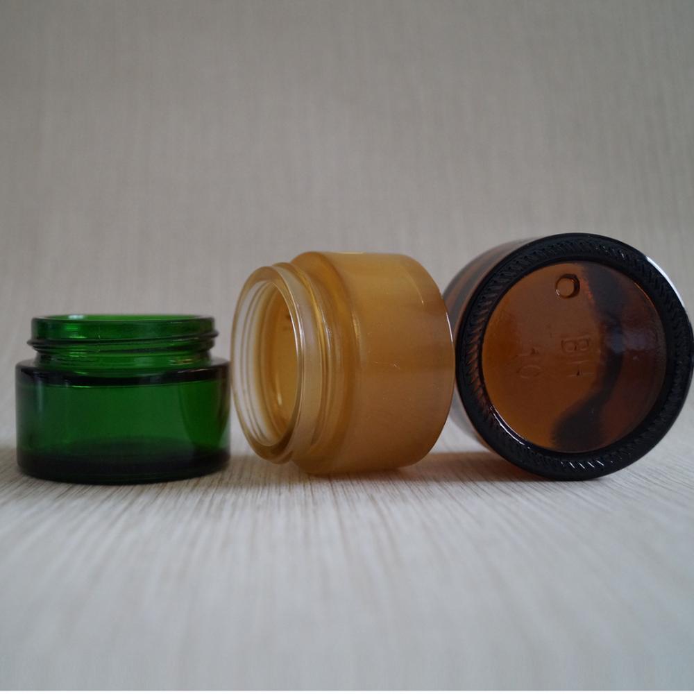 Cosmetic package aluminum lid 50g luxury face cream mask matt pink glass jars