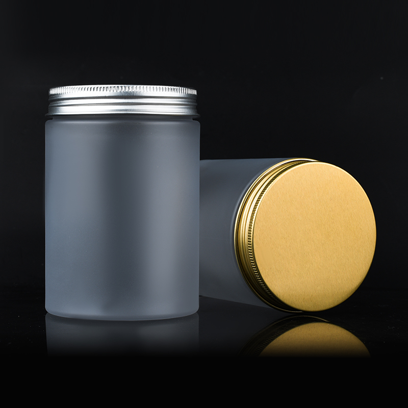 Cosmetic packaging 100ml 120ml 200ml 250ml 500ml frosted clear pet plastic cream jar with plastic lid