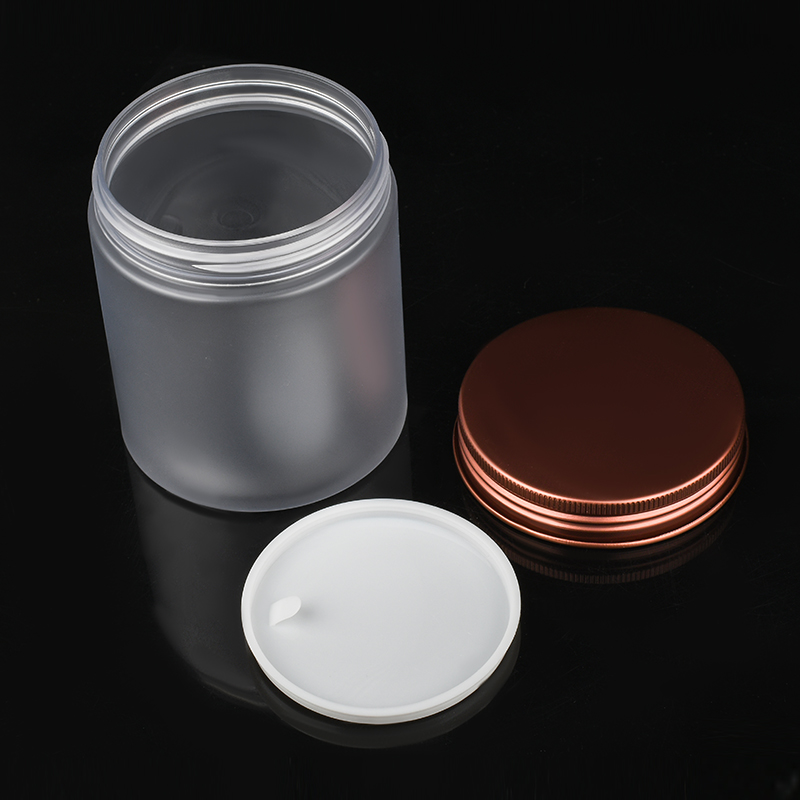 Cosmetic packaging 100ml 120ml 200ml 250ml 500ml frosted clear pet plastic cream jar with plastic lid