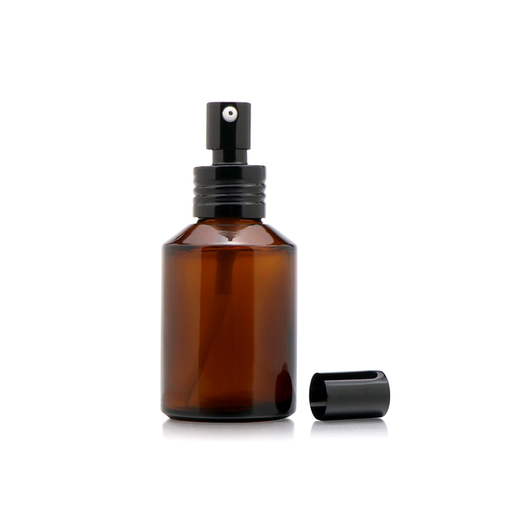 Cosmetic packaging 10ml 15ml 20ml 30ml 200ml Frosted Amber Cosmetic Glass Base Material Serum Lotion Pump Bottle With Pump