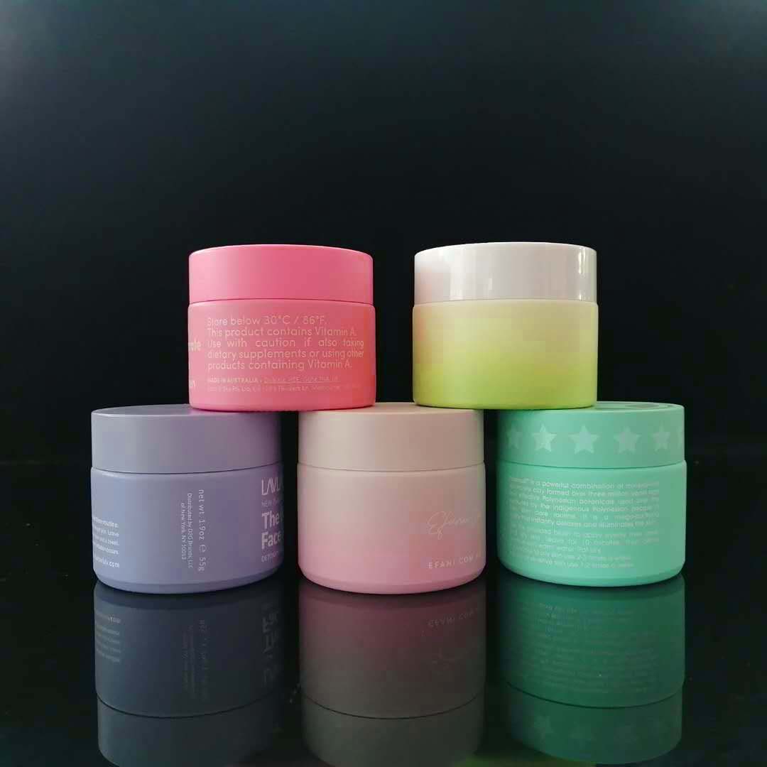 Cosmetic packaging 15g 20g 30g 50 ml 100g custom frosted porcelain cosmetic ceramic opal white glass jar