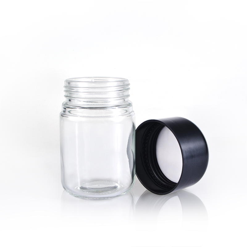 Cosmetic packaging 15g 30g 50g 100g clear glass cream jar with screw lid