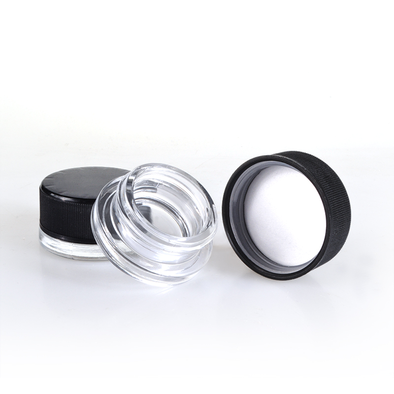 Cosmetic packaging 15g 30g 50g 100g clear glass cream jar with screw lid