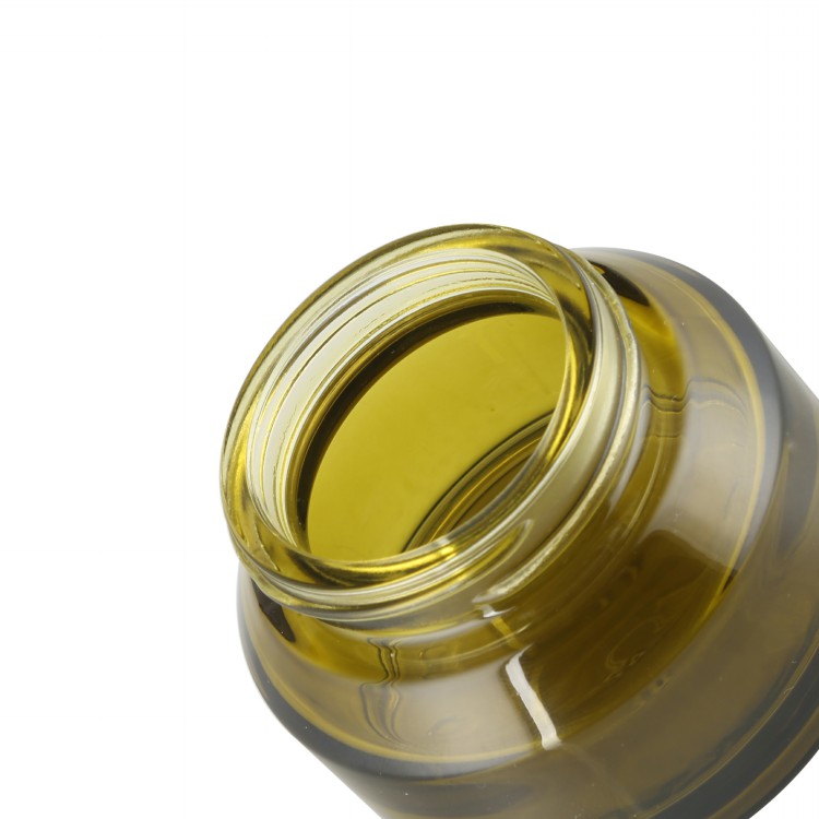 Cosmetic packaging 15g 30g 50g green glass jar 100g empty jar with gold shiny lid