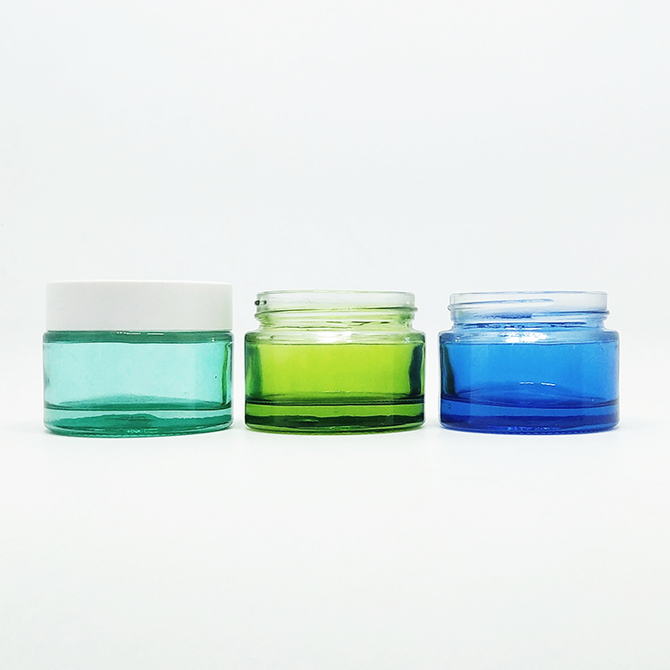 Cosmetic packaging 15g 30g 50g matte frosted amber black glass cream jar with black metal lid