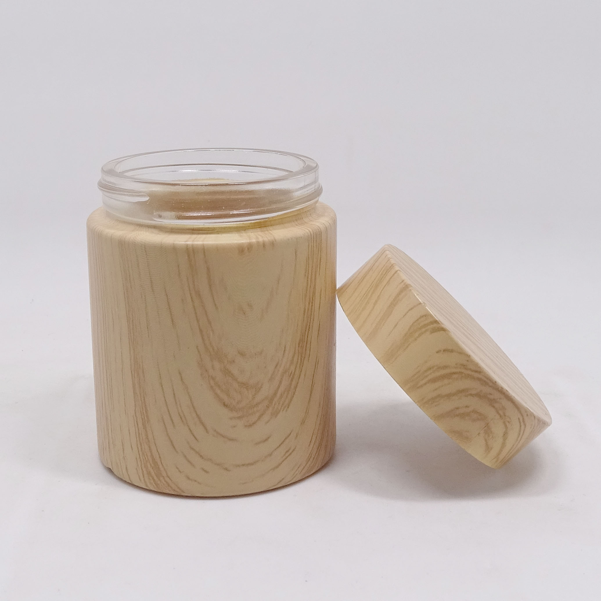 Cosmetic packaging 15g 30g 50g matte frosted amber black glass cream jar with black metal lid