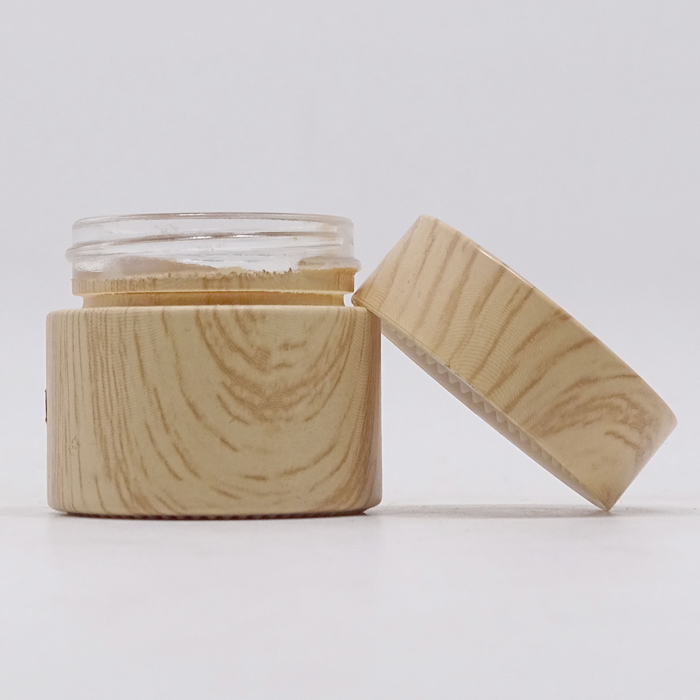 Cosmetic packaging 15g 30g 50g matte frosted amber black glass cream jar with black metal lid