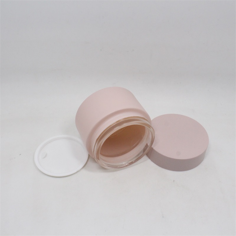Cosmetic packaging 15g 30g 50g matte frosted amber black glass cream jar with lid envases cosmeticos for sale
