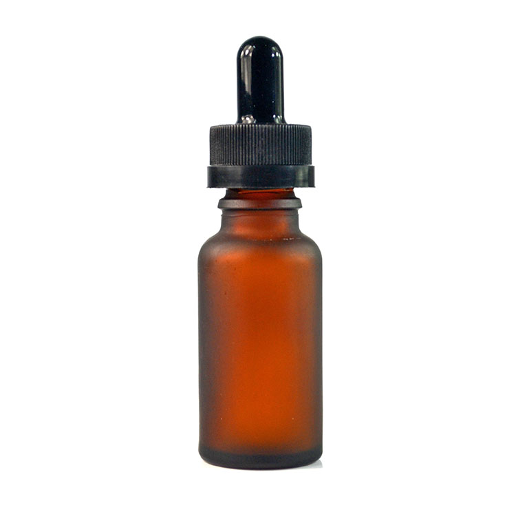 Cosmetic packaging 1oz 2oz 4oz frosted green blue clear amber glass dropper bottle with childproof cap