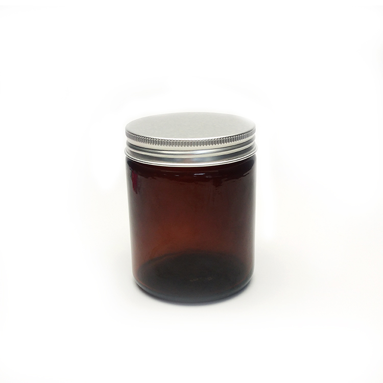 Cosmetic packaging 250g amber cosmetic cream jar with plastic lid