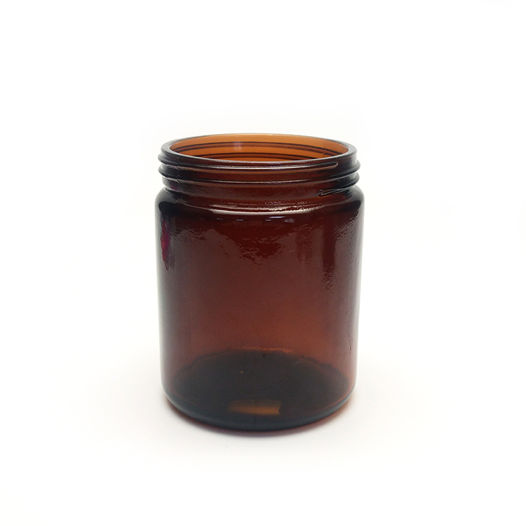 Cosmetic packaging 250g amber cosmetic cream jar with plastic lid
