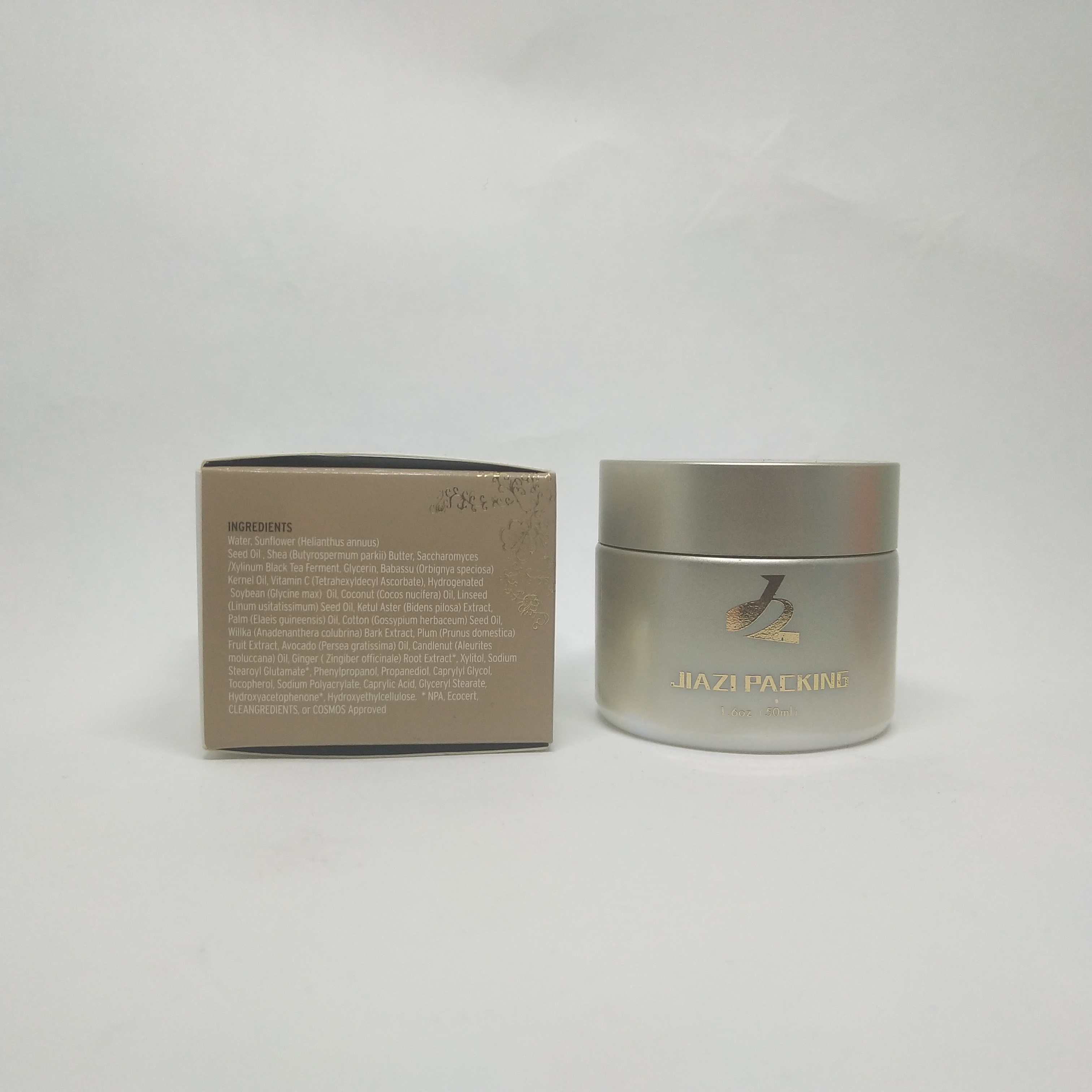 Cosmetic packaging 30g opal white glass jar cream containers