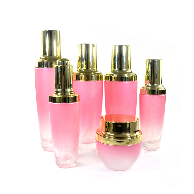 Cosmetic packaging 30ml 50ml essential oil Glass dropper bottle Perfume Bottles pink glass cream jar